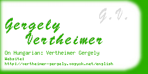 gergely vertheimer business card
